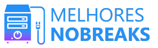 Logotipo do blog Melhores Nobreaks com símbolo de nobreak