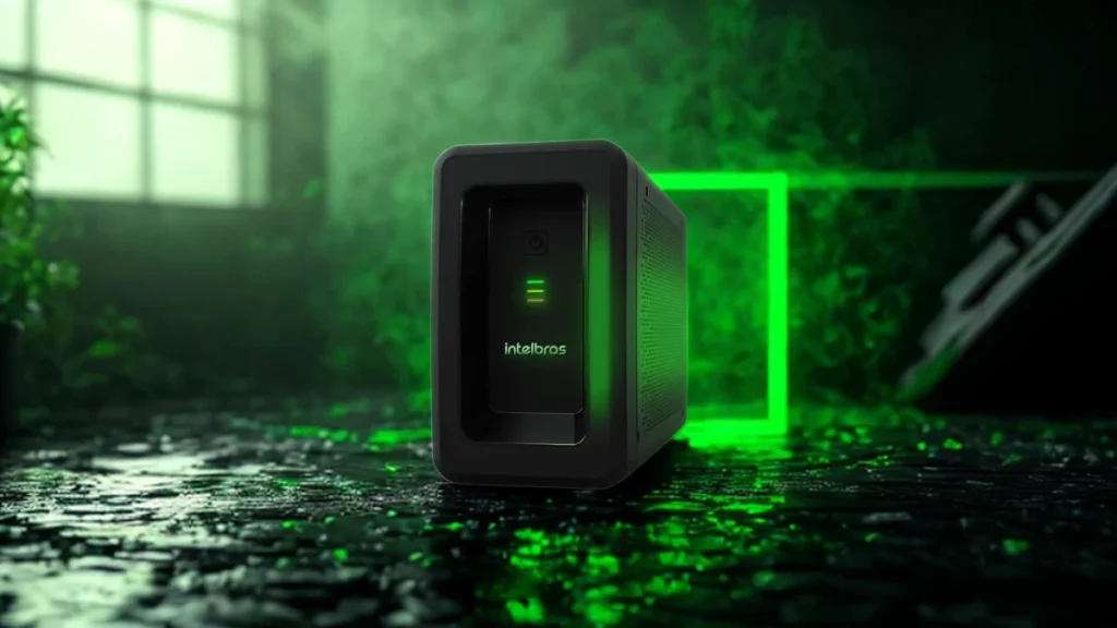 Nobreak 1200VA Interativo ATTIV Intelbras com design moderno e funcional.