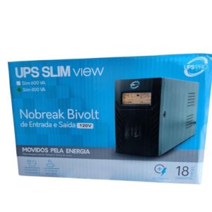 Nobreak 800VA UPS Slim View BI-Volt S/120v 4 Tomadas